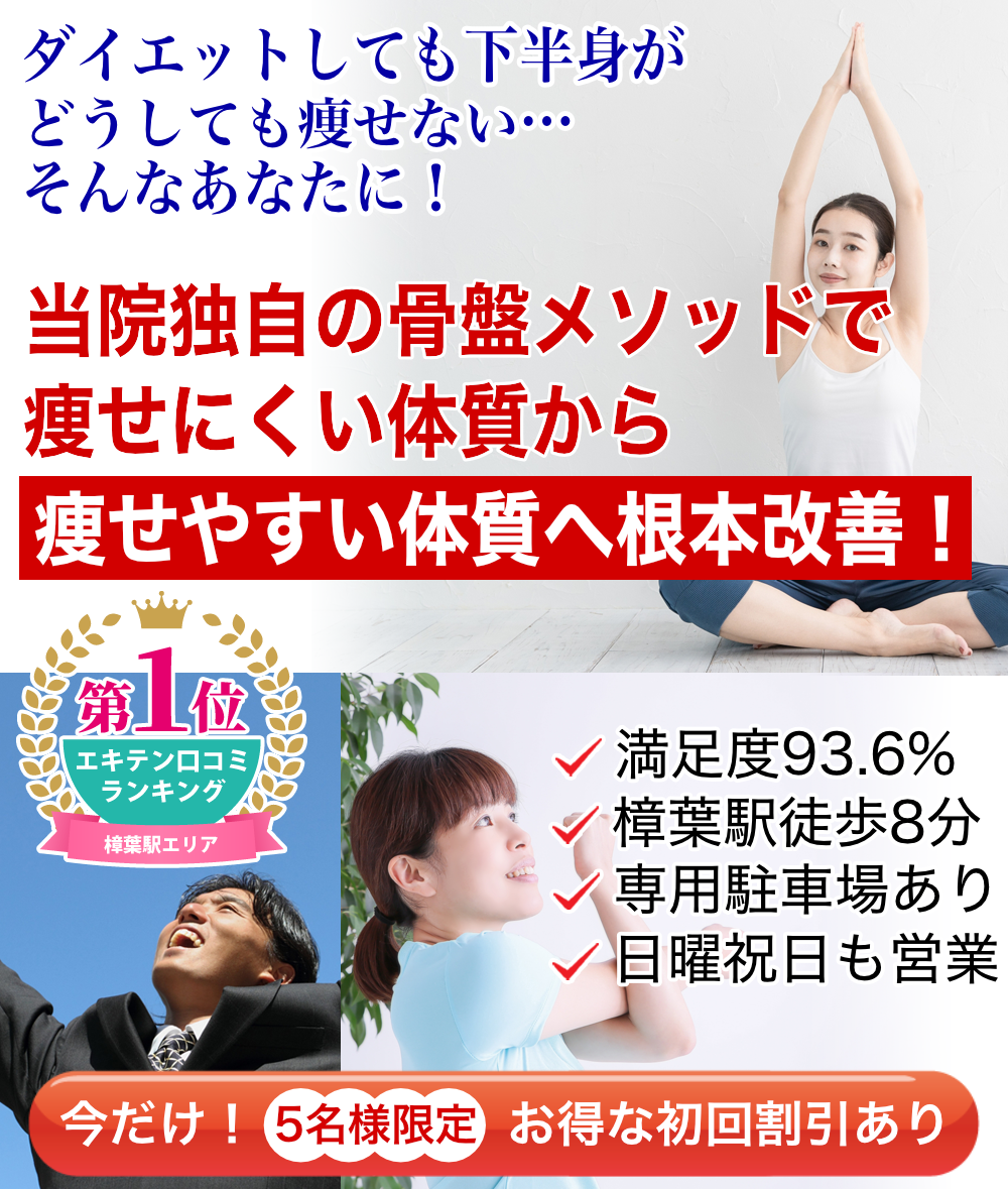 【枚方市樟葉】整体院プラスの骨盤矯正 反り腰・下半身太り・産後のスタイルでお悩みのあなたに
